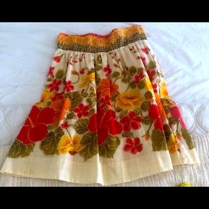 Free People fall floral skirt